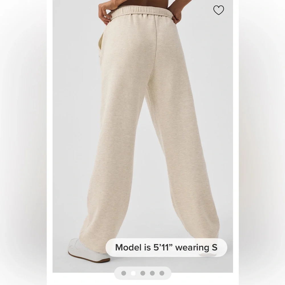 Accolade Straight Leg Sweatpant -Oatmeal Heather-L-NWT - Picture 2 of 7